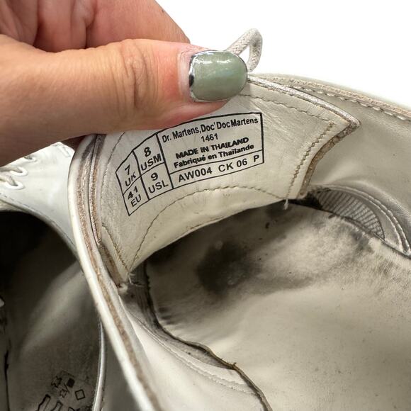 Dr. Martens 1461 White Leather Oxford Shoes - Picture 5 of 5